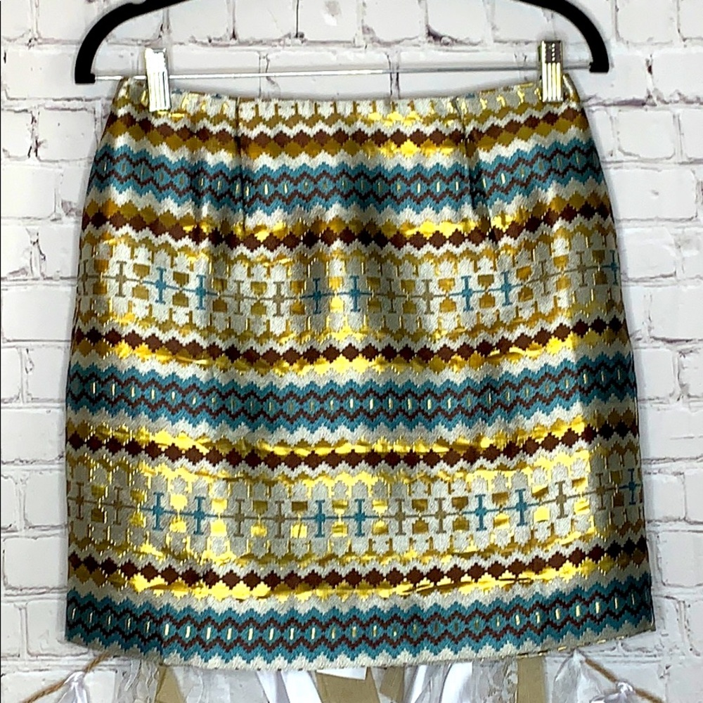 M. J. Designer Paris Skirt sz small Metallic NWT